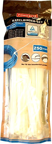 Preisvergleich Produktbild POWERFIX Kabelbinder Set (weiss)