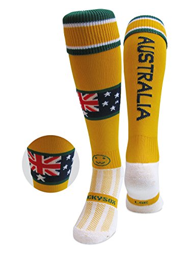 WackySox Australia Knielange sportsokken voor dames en heren - perfecte aanvulling op je collectie - geschikt voor gebruik als paardrijden, sport, rugby, hockey en hardloopsokken - Afbeelding 3