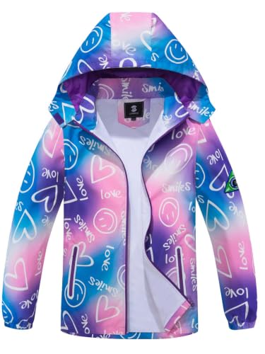Image of SaphiRose Kids Waterproof Rain Jacket Mesh Lined with Removable Hood