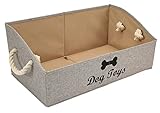 2 : Panier de rangement en toile pour jouets d'animaux de compagnie Taille : 50 cm (L) x 28,5 cm (W) x 21 cm (H) – Spacieux et gardant votre espace de vie propre et bien rangé.