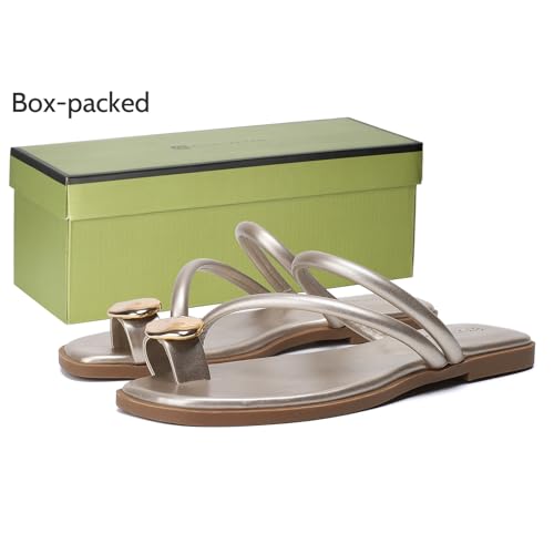 Stratuxx Kaze Women's Toe Ring Flat Sandals Open Toe Loop Dressy Thong - image 8
