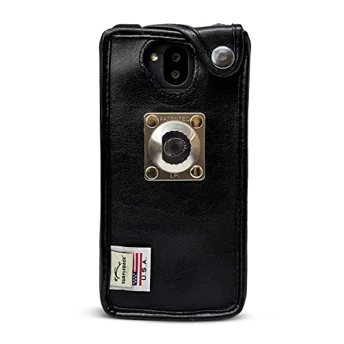 Turtleback Fitted Phone Case Made For Sonim Xp10 Black Leather Metal Clip Turtleback #TOP4