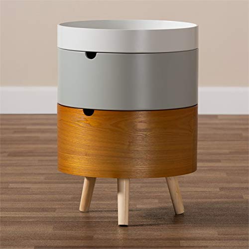 BOWERY HILL Modern 3-Tier Wood End Table #TOP25