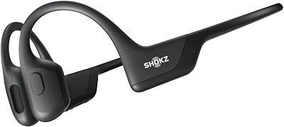 SHOKZ OpenRun Pro-Bone Conduction Headphones, Open-Ear Bluetooth Wireless Sport Headphones for Running and Workout, Sweat Resistant, Long Battery Life, Premium Deep Bass, Mic，with Hair Band, Black