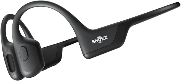 SHOKZ OpenRun Pro-Bone Conduction Headphones, Open-Ear Bluetooth Wireless Sport Headphones for Running and Workout, Sweat Resistant, Long Battery Life, Premium Deep Bass, Mic，with Hair Band, Black