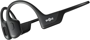 SHOKZ OpenRun Pro-Bone Conduction Headphones, Open-Ear Bluetooth Wireless Sport Headphones for Running and Workout, Sweat Resistant, Long Battery Life, Premium Deep Bass, Mic,with Hair Band, Black