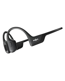 SHOKZ OpenRun Pro-Bone Conduction Headphones, Open-Ear Bluetooth Wireless Sport Headphones for Running and Workout, Sweat Resistant, Long Battery Life, Premium Deep Bass, Mic，with Hair Band, Black