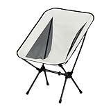Lightweight Portable Essential Folding Camping Chair,Sturdy with X-Frame,120kg Capacity,Foldable with Carry Bag,Quick Setup for Outdoor,Hiking,Beach,Backpacking (Desert White)