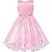 Sunny Fashion LZ85 Flower Girl Dress Pink Belted Wedding Party Bridesmaid Size 8