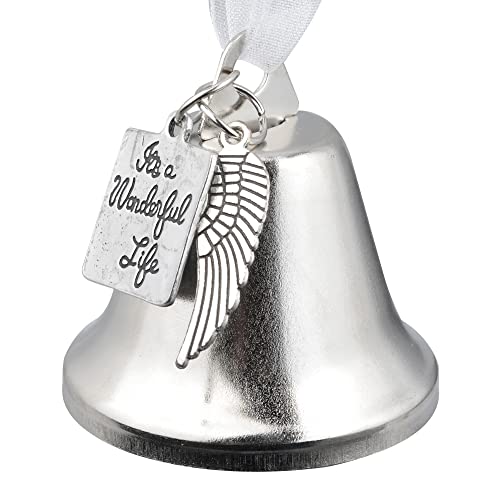 Joen Silver Plated Christmas Bell Ornaments For Xmas Tree Wedding Anniversary Decoration Pendants (It's A Wonderful Life(Small Bell)) #TOP9