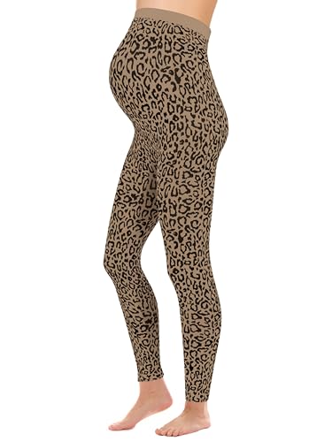 Herzmutter Umstandsleggings Leo Print - OekoTex 100 - Blickdicht -...