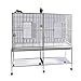 A&E Cage Co. 6421 White Double Flight Cage with Divider, Large/64