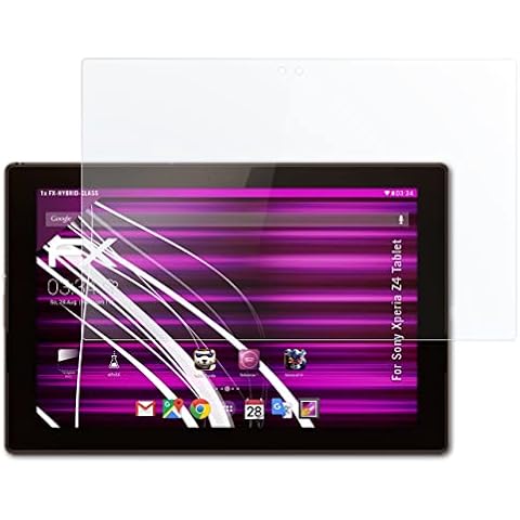 atFolix Glasfolie kompatibel mit Sony Xperia Z4 Tablet Panzerfolie, 9H Hybrid-Glass FX Schutzpanzer Folie Cover