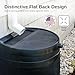 RTS Home Accents 50-Gallon ECO Rain Barrel Made with 100% Recycled Plastic, Flat Back Rain Water Collection Barrel, Black