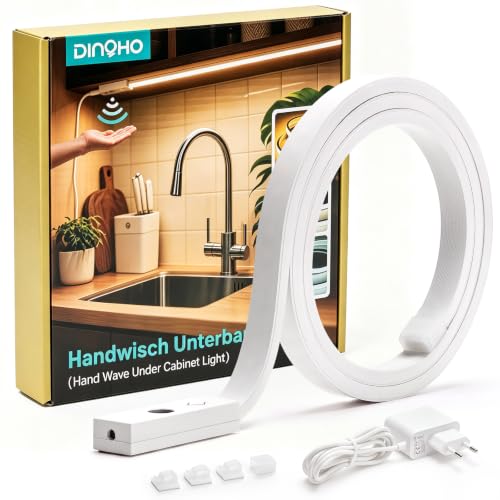Tira LED Cocina Bajo Mueble 12W 1200LM, Cinta LED Adhesiva 1M, Luz Interior