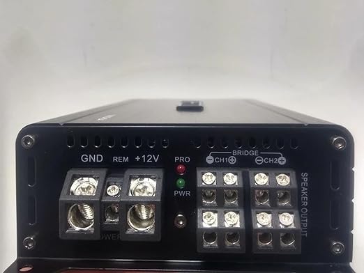 TREO NANOHD4 Mini Amplifier power and speaker terminals close-up