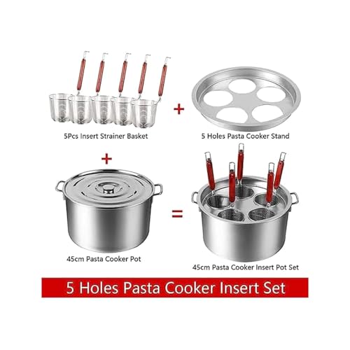Inserts pour cuiseur à pâtes pour cuire cinq variétés différentes simultanément