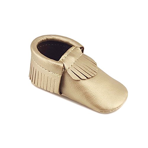 First Steps Eco Leatherette Moccasins in Gold, 1 M US Infant