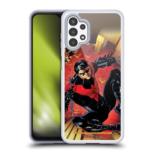 Funda de Gel Batman para Samsung Galaxy A13 con Logotipo Rojo de Traje