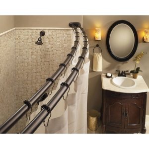 Moen 6610ORB Brantford Two-Handle Low Arc Centerset Bathroom Faucet with Drain Assembly, Oil Rubbed Bronze thumbnail 2
