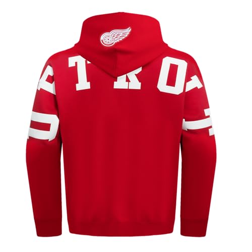 Pro Standard Mens NHL Detroit Red Wings Wingspan Pull Over Hoodie Red L
