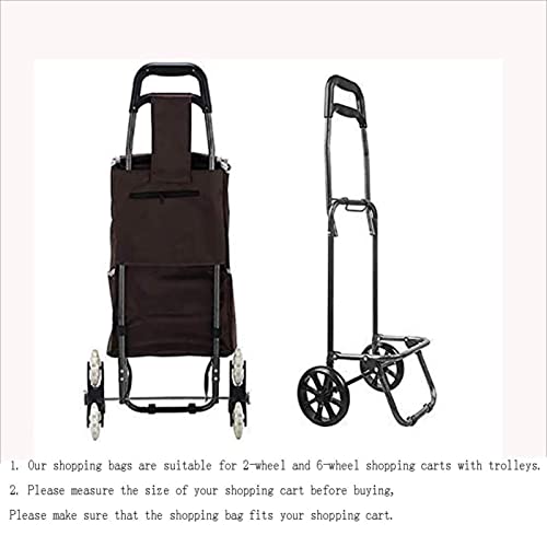 Einkaufswagen Ersatztasche - 38L Trolley Oxford Tuch Ersatztasche wasserdichte Tasche, Wiederverwendbare Einkaufstrolley-Ersatztasche Für, L33XB20XH57cm (Color : B) – Bild 5