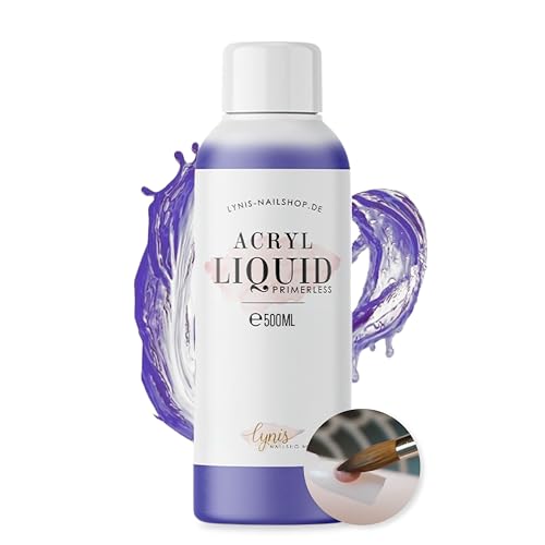 Líquido acrílico sin imprimación, 500 ml, monómero inodoro para uñas acrílicas, líquido acrílico para uñas con perfecta adherencia, para gel acrílico, poligel, arte de uñas y polvo acrílico, Lynis