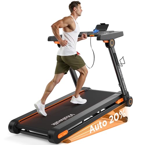 Foldable Treadmill with 15% Auto Incline & 10MPH -...