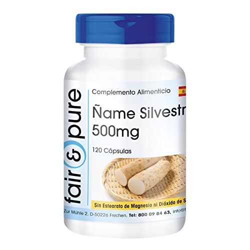 Fair & Pure® - Wild Yam - Dioscorea villosa 500mg - Extracto de raíz de Dioscorea - 20% de Diosgenina - 120 Cápsulas