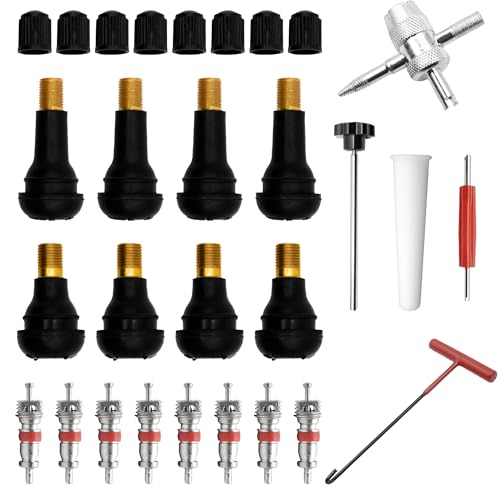 Image of Tire Valve Stem Tool Kit,22 Piece Quick Change Tire Valve Tool Kit,Tire Valve Stem Core Quickly Replacement Tool Kit for Replacing Leaky Valves in Cars,ATVs,Trucks, Motorcycles with TR412 /TR413