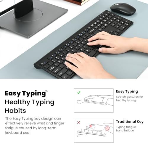 Image of cimetech Full Size Wireless Keyboard and Mouse Combo - Grey
