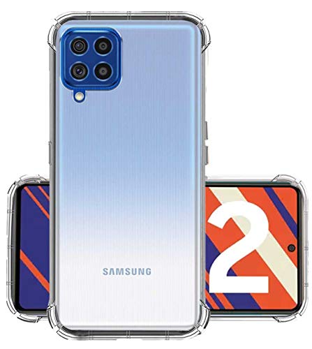Image of Soft Flexible Silicone Back Cover Compatible with Samsung Galaxy M62, Transparent Case + Screen Guard