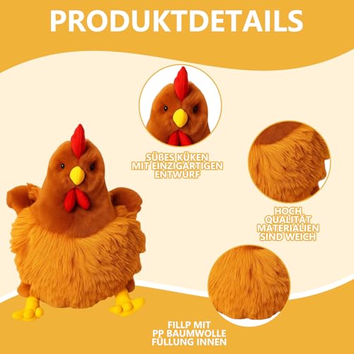 Qnvyw Plüsch Huhn Kuscheltier - Süßes Küken Spielzeug, Niedliches Spielzeug Als Geschenk Für Ostern Und Geburtstag