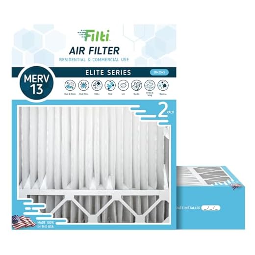 Filti 7500 Pleated Home HVAC Furnace 20 x 25 x 5 MERV 13 Replacement Air Filter with Reduced Carbon Footprint and Nanofiber Technology (2 Pack)