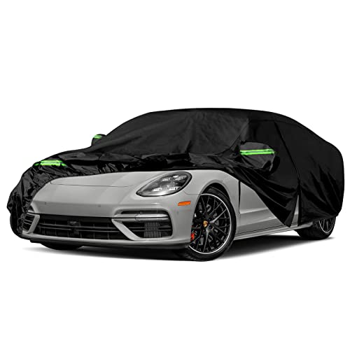 Image of Waterproof Car Cover Replace for 2010-2025 Porsche Panamera, 6 Layers All Weather Full Car Covers with Zipper Door & Windproof Bands for Snow Rain Dust Hail Protection (Panamera)