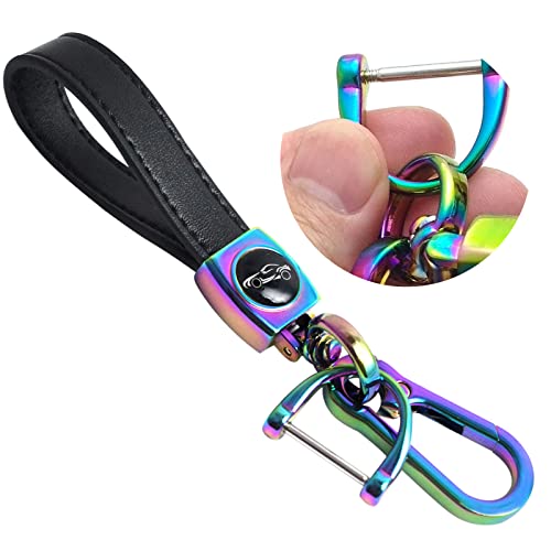 Fuyejia Car Keys Keychain Universal Key Fob Rainbow Keychain Rainbow Car Accessories Leather Keychain For Men And Women #TOP26