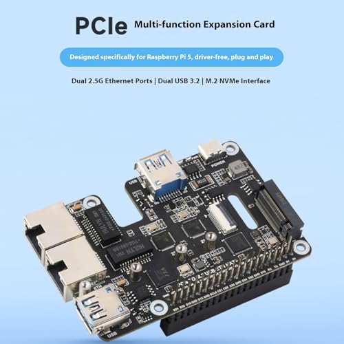 Adaptateur PCIe vers USB 3.2 Ethernet 2.5G extension mémoire disque dur pour 5 - 2