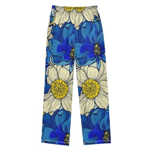 J JOYSAY Floral Blossom Petals Pajamas Pants Soft Long Pajama Bottoms Lounge Sleep Pants Size S-XL2