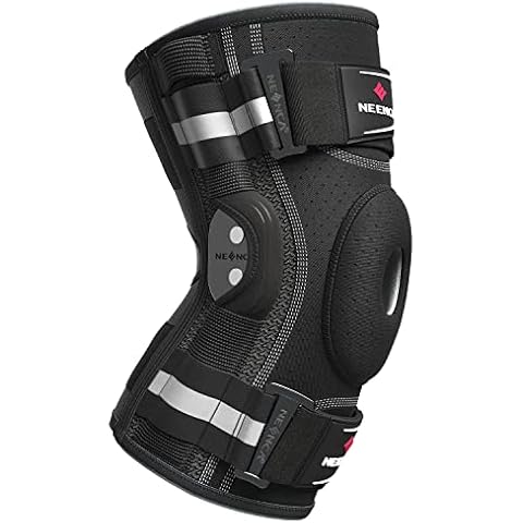 NEENCA Professional Knee Brace for Knee Pain, Adjustable Hinged Knee Support with Removable Side Stabilizers, Strong Stability for Joint Pain Relief, Arthritis, Meniscus Tear, ACL, PCL, Runner, Sports (X-Large) Cover