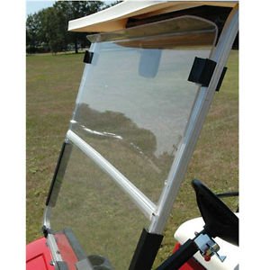 Club Car DS 1982-2000.5 Clear Fold Down Impact Resistant Windshield for CC DS 82-2000.5 Golf Cart Quick Disconnect