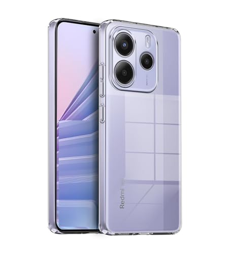 Image of COVERBLACK Soft Rubber Silicon Clear Case Back Cover Compatible for REDMI Note 14 SE 5G - Transparent