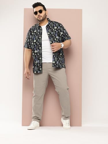 Image of Thomas Scott Men's | Smart | Plus Size | Regular Fit | 100% Cotton | Solid | 5 Pockets | Woven | Chinos | Trouser