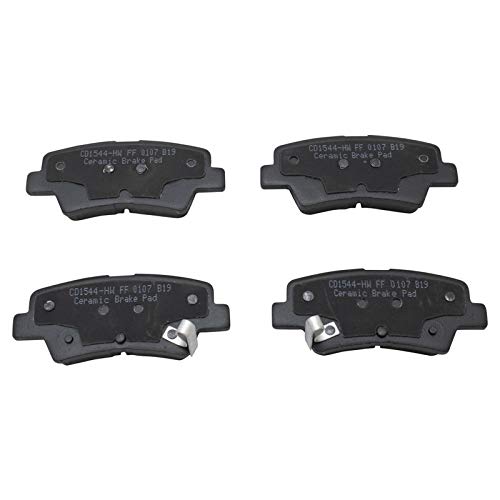 Image of TRQ Rear Brake Pad & Rotor Kit Ceramic Premium G-Coated Compatible with 2013-2016 Hyundai Elantra GT 2012-2016 Veloster
