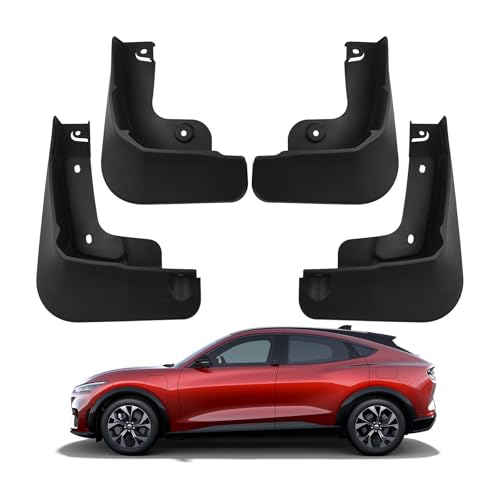 Image of Mud Flaps Compatible with Mustang Mach E Mud Flaps 2021 2022 2023 2024 2025 Splash Guards All Weather Fender Guard Mudguards Sediment Protection No Need to Drill Holes