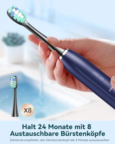 Elektrische Zahnbürste Schallzahnbürste für Erwachsene - Whitening Ultraschall Zahnbürste...