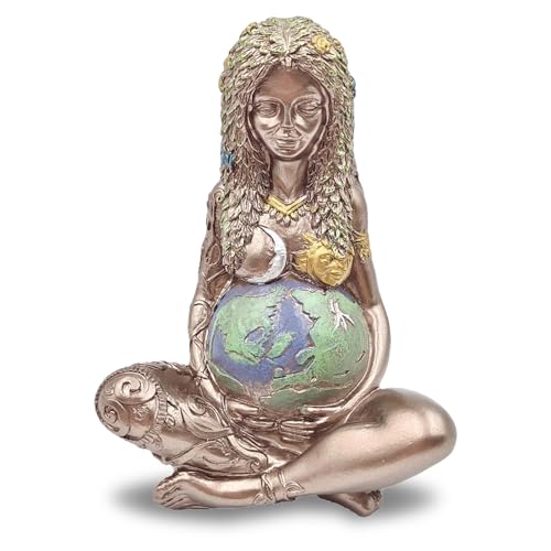 CHmiss Estatua de la Madre Tierra, Diosa Gaia en Resina, Figura de Arte para Oficina, Sala, Jardín y Decoración del Hogar
