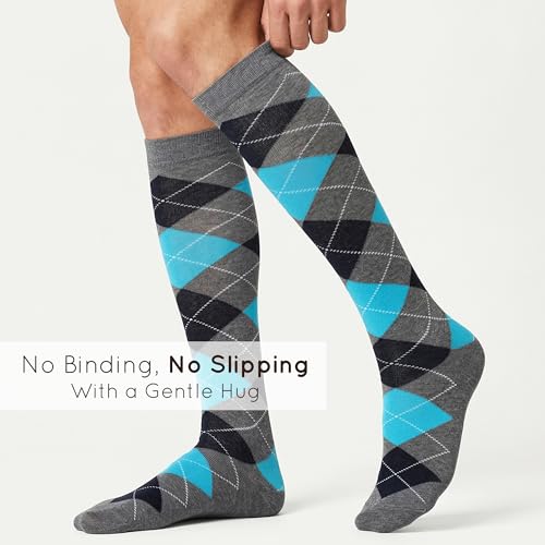 Image of Mysocks Unisex Knee High Long Socks Argyle