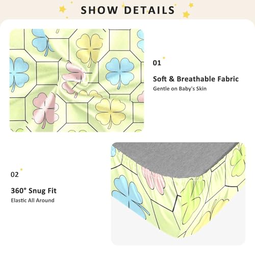 Drap de berceau extensible en coton bio doux évitant les plis du lit - 6