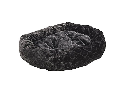 SPOT Ethical Pets Sleep Zone Diamond Cut Lounger Black - Pet Bed for Medium Size Dogs - Attractive, Durable, Comfortable, Washable, 27x21 (32999)