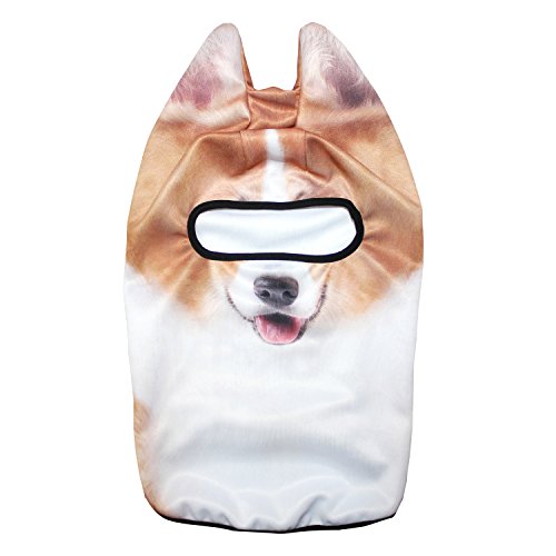 Image of WTACTFUL 3D Animal Ears Balaclava, Breathable Face Mask for Halloween